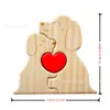 Adorno de Rompecabezas de Perro con Forma de Corazón de Madera Transfronterizo, una Cálida Artesanía de Madera Estilo Familiar, un Pequeño Regalo para Miembros de la Familia