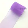 Fita de Gaze Transparente de Seda de 5CM de Largura Fita de Cetim Tecido para Embalagem de Presente com Flores Fita Colorida Trança de Cabelo Fita de Seda
