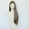 Peluca larga recta de color mixto nueva con encaje frontal 13*4 de fibra sintética de alta temperatura con línea de cabello natural y raya personalizable