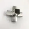 Acero Inoxidable 304 Tubo Cuadrado 40*40 Conector de Unión Espesor Grueso Conector de Tres Vías para Estante Exhibidor Accesorios de Fijación para Tubo Cuadrado