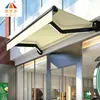 Toldo plegable manual transfronterizo de fábrica para fachadas de tiendas exteriores, protección solar, retráctil eléctrico con luces, toldo para lluvia para patio