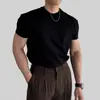 2026 Nova Camiseta Versátil de Manga Curta Slim-fit Tendência Tamanho Plus Size Seda de Gelo Americana Refrescante Camiseta de Manga Curta Masculina Verão