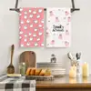 Toalla de cocina de microfibra rosa de dibujos animados, fantasma, suave y calmante, paño de limpieza absorbente, paño para lavar platos, transfronterizo