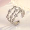 Comércio exterior exportação Europeu e Americano simples anel de estrela de diamante branco AliExpress wish venda quente pulseira de zircônia cravejada com diamante
