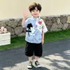 Conjunto para Niños 2026 Verano Nuevo Estilo Camisa Estilo Chino para Niños Ropa de Verano Delgada de Manga Corta de Moda para Bebés