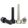 Tornillos Autorroscantes de Cabeza Hexagonal Plana y Cola Plana de Hierro Niquelado M2~M4 Negros en Stock Tornillos Pequeños Autorroscantes de Cola Plana Estándar de Guangdong Hb