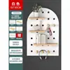 Prateleira de Armazenamento com Painel Perfurado para Hall de Entrada, Painel de Parede de Madeira Maciça, Parede Perfurada, Armazenamento de Parede de Madeira, Porta de Entrada, Cabideiro, Sala de Estar