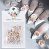 Decorações Populares para Unhas Degradê Rosa Acessórios de Camélia em Resina Acessórios para Exibição de Nail Art DIY