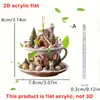 Colgante Acrílico Plano de Casa Taza de Café Conejo de Pascua Llavero Accesorios para Espejo Retrovisor de Coche Colgante para Mochila