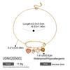 Design Silencioso e Elegante, Estilo Resort Aço Inoxidável Dourado 18K Pingente Gota de Óleo Estrela de Diamante Rosa Coração Rosa Pingente Gota de Óleo Joia