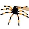 Aranha Grande Nova Halloween Decoração de Halloween Adereços Bar Aranha de Pelúcia Simulação Preta Brinquedo de Pegadinha