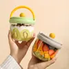 Vaso Transparente para Ensalada de Frutas con Apertura Amplia, Sello a Prueba de Fugas y Juego de Cucharas, Adecuado para Comidas Ligeras, Pérdida de Peso, Fitness y Vasos de Fruta para Picnic