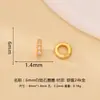 Plata 925 Chapada en Oro Zirconita Incrustada Rueda Cuentas Espaciadoras Cuentas Espaciadoras Pequeñas Pulsera Accesorio Collar Hecho a Mano DIY Joyería Accesorios