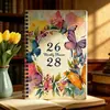 Suministro Exclusivo Transfronterizo de Cuadernos Espiral 2026-2028, Cuaderno Espiral Planificador Anual Floral Minimalista