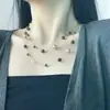 Colar Elegante Retrô Pedra Olho de Tigre Pérola Múltiplos Métodos de Uso Moda Luxo Acessível Design de Nicho de Alta Qualidade Corrente de Suéter para Mulheres
