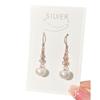 Pendientes de perlas de plata esterlina s925 para niñas, modernos, elegantes, largos, exagerados, de alta calidad, con borlas versátiles y ganchos para las orejas.