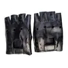 Guantes de Cuero para Adultos Coloridos de Medio Dedo Sin Dedos Guantes para Actuación en Escenario Hip-Hop Breakdance Guantes de Hip-Hop