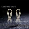 Moda Ins Moda Colorido Hongqiao Pérola Brincos de Corda Coreia do Sul S925 Agulha de Prata Luz Luxo Diamante Super Flash Design Sense Brincos