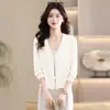 26 Novidades de Primavera e Verão em Tricô de Seda Gelada para Mulheres, Peça Externa Fina, Cardigan com Proteção Solar, Blusa Curta Solta de Manga Longa, Camisa para Ar Condicionado
