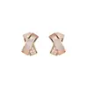 Pendientes de Plata de Ley S925 Tiqi Estilo Lujo Ligero de Concha y Cruz para Mujer, Modernos Geométricos con Circonita Incrustada, Exquisitos Pendientes para el Día a Día