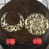 Adornos metálicos con forma de luna, largos, triangulares y con borde festoneado para accesorios de cabello DIY, tocados de novia y sombreros de disfraces tradicionales