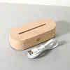 Bola de Cristal Base de Madera para Luz Nocturna Luz Cálida Lámpara de Escritorio LED Enchufable USB Luz Blanca Base Luminosa Base Redonda para Lámpara De Zhuzhu