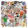 50 folhas de Hayao Miyazaki Chihiro e Chihiro Animation Papelaria à prova d'água Caderno Copo de água Skate Decoração adesivo Cross Border