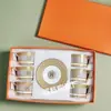 Traje de Café de Porcelana Hueso Estilo Europeo Transfronterizo Familia H Taza de Pareja Seis Tazas Seis Platos Lujo Ligero Vintage Té de la Tarde Regalo para el Hogar