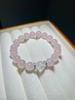 Pulseira de Cristal Rosa Natural Simples Suave Pulseira Rosa Cavalo Pulseira Elástica de Cristal Feminina Joia Presente para Namorada