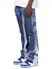 Comercio Exterior Transfronterizo Retro Americano Calle Alta Jeans para Hombre 2026 Moda Tendencia Versátil Pierna Recta Bloque de Color Pantalones de Trabajo