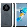 Denior Es Adecuado para Funda de Teléfono Móvil Huawei Mate60Pro P70Ultra Imitación de Cuero Doble Ranura para Tarjeta P50 Cubierta Trasera para Tarjeta 40