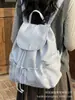 Mochila de Lona para Mulheres, Grande Capacidade, Estilo Coreano Casual, Bolsa Escolar para Estudantes, Mochila Versátil para Caminhada ao Ar Livre, Mochila de Viagem
