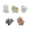 Dibujos Animados Super Mini Lindo Animal Terciopelo Animal Perro West Highland Colgante Llavero Cadena para Teléfono Móvil Accesorios de Joyería