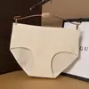 Ropa Interior de Seda de Hielo Sin Costuras para Mujer Algodón Puro Antibacterial en la Entrepierna Cintura Media Niñas Nuevo Simple Color Puro Tallas Grandes Bragas para Mujer