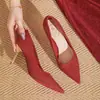 Hermosos Zapatos de Tacón Alto Estilo Francés para Mujer Tacón de Aguja Sencillos Elegantes Zapatos de Boda Zapatos Diarios para Dama de Honor Zapatos para No Cansar los Pies Vestido de Novia Principal