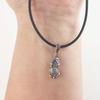 Collar con colgante de granate Pixiu vintage de plata de ley S925 para hombre y mujer, regalo de Año Nuevo.