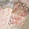 Ferroso Dulce Cálido Ambiente Festivo Pegatinas para Uñas Artísticas Navidad Año Nuevo Lindo Muñeco de Nieve Oso Manzana Colección de Pegatinas para Uñas