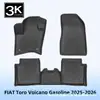 Adequado para Fiat Toro Volcano 2025-2026 Tapetes de Chão 3D para Todas as Condições Climáticas TPE