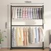 Tendedero Simple Barra para Ropa Doméstica Colgador Plegable de Pie Plegable Balcón Tendedero Doméstico Dormitorio