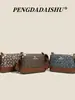 Bolso de Mujer 2026 Nueva Moda de Invierno Bolso de Mano Retro con Estampado de Letras Versátil Casual Cruzado Bolso para Mamá