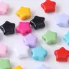 Estrela de Cinco Pontas de Acrílico 10mm Estrela Pequena Contas Separadoras Contas Soltas DIY Corrente para Celular Acessórios de Cabelo Material para Joias