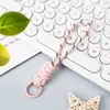Cordón para Teléfono de Encaje Color Caramelo Versátil Creativo Cordón para Funda de Teléfono Cuerda Trenzada Hecha a Mano Adorno de Nudo de Diamante