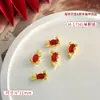 2025 Ano Novo Fortuna Arte de Unha Joias de Liga Saco da Sorte Nó Chinês Peixe Dourado Lingote Moeda de Metal Acessórios para Broca de Unha