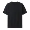 Camiseta Masculina de Lã Fina de Manga Curta, Suéter de Gola Redonda, Camisa Básica Casual de Caimento Solto, Suéter Fino de Tricô de Manga Curta