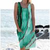 Vestido colete casual feminino de comércio exterior novo para primavera e verão de 2021, com balanço grande e gola redonda, novo da lista de desejos da Amazon, europeu e americano