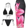 Bikini Sexy Dividido con Tirantes Halterneck Estampado Trendy Amazon de Comercio Exterior Transfronterizo Europeo y Americano con Aguas Termales