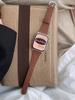 Correa Delgada de Cuero con Hebilla de Herradura Pequeña S10 para ApppleWatch8 Apple Watch iwatch67SE9 Cintura Pequeña