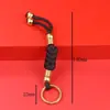 Se puede hacer tú mismo con cuerda roja creativa, cinco monedas de emperador, accesorios semiacabados para llaveros, accesorios para bolsos, colgante para coche, generación