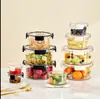Caixa Bento para Almoço de Grau Alimentício Caixa de Almoço para Exterior com Tampa Tanque de Armazenamento Selado Caixa para Manter Fresco Comida Bolo Frutas
