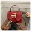 Bolso de Mano de Moda Simple para Mujer 2025 Nuevo Trabajo Bolso de Hombro Portátil Retro con Textura Cruzado para Viaje Pequeño Bolso Cuadrado